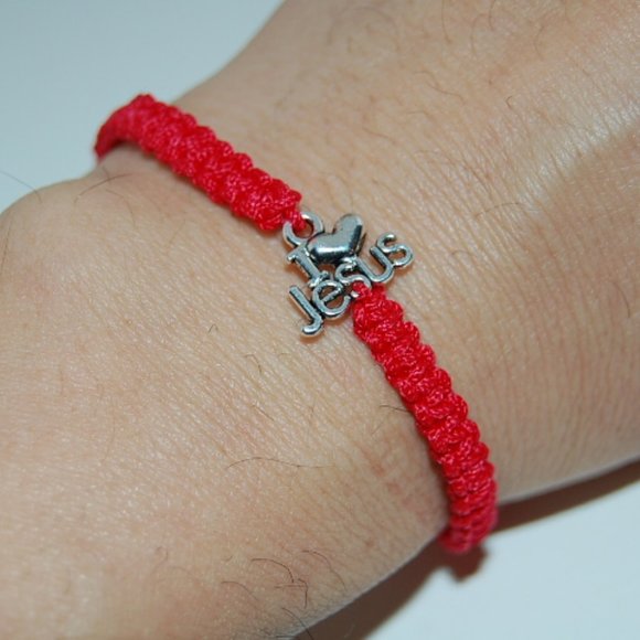 I Love Jesus Bracelet,Drawstring Bracelet,Love Jesus Bracelet - Picture 1 of 1